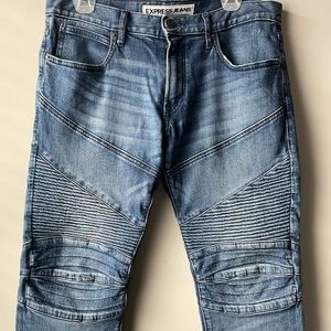 Express Men’s Rocco Moto Super Skinny Jeans